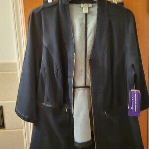 The Avenue Black Denim Skirt with Matching Jacket nwt